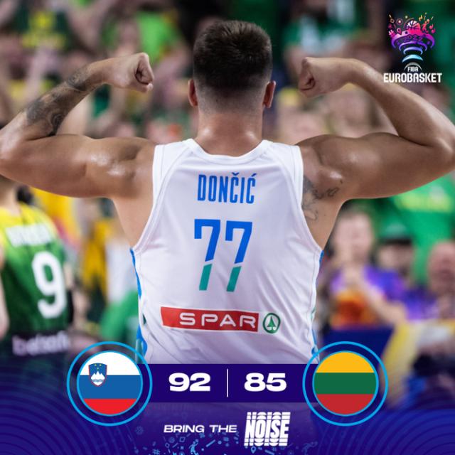 多样化赛事频道-【男篮欧锦赛战报DAY1】东契奇14+10带队险胜立陶宛